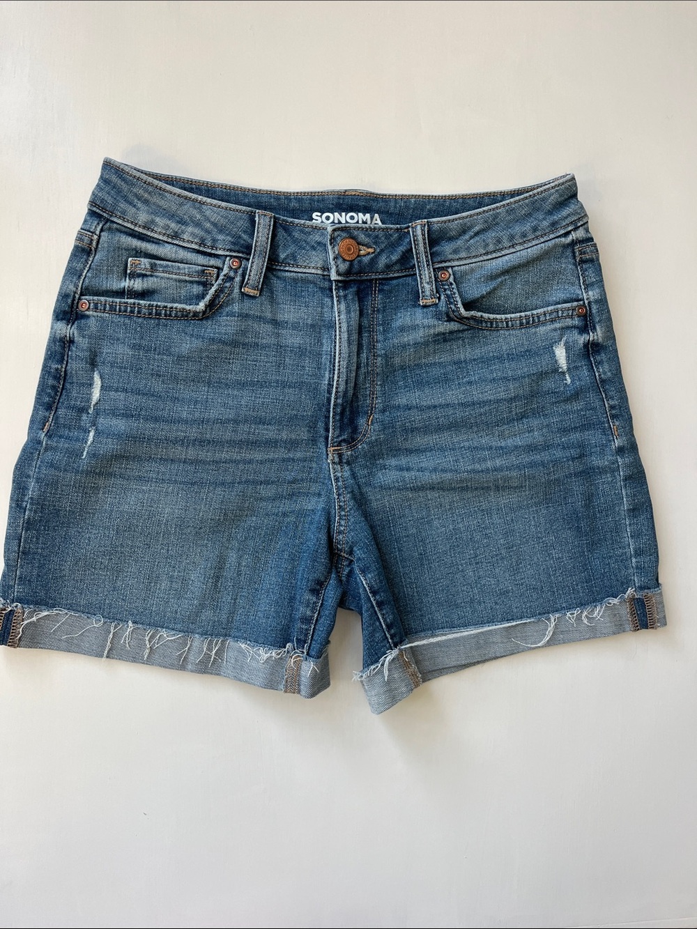 Sonoma Classic Mid-Blue Denim Cutoff Shorts